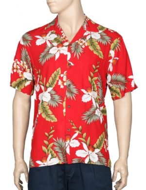 Rayon Wainapanapa Men's Hawaiian Shirt Red