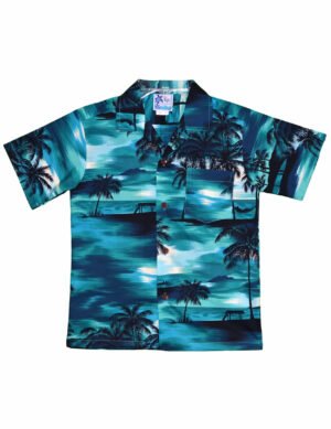Hawaiian Sunset Boys Cotton Aloha Shirt