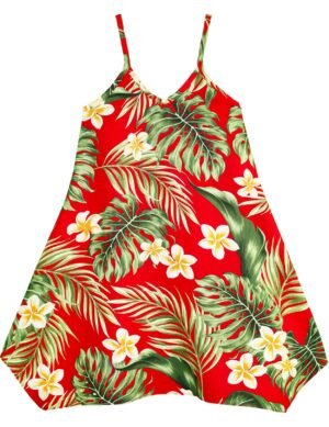 Lani Aloha Scarf Hem Girls Hawaiian Dress