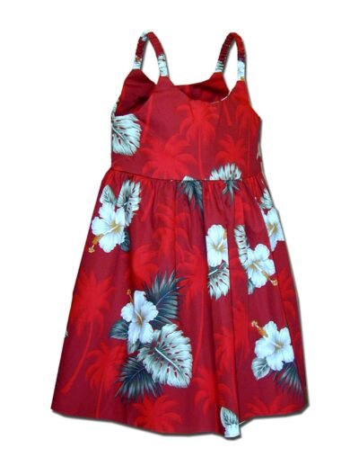 Kailua Girls Bungee Straps Dress Red