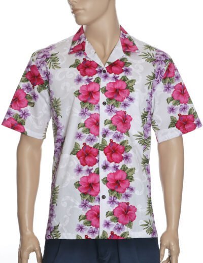 Big Island Hibiscus Cotton Men's Aloha Shirt