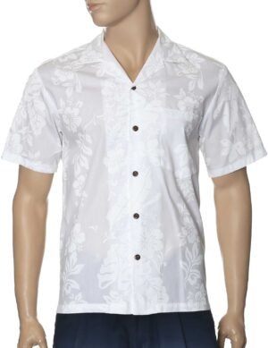 Men's Honolulu White Hawaiian Aloha Shirt