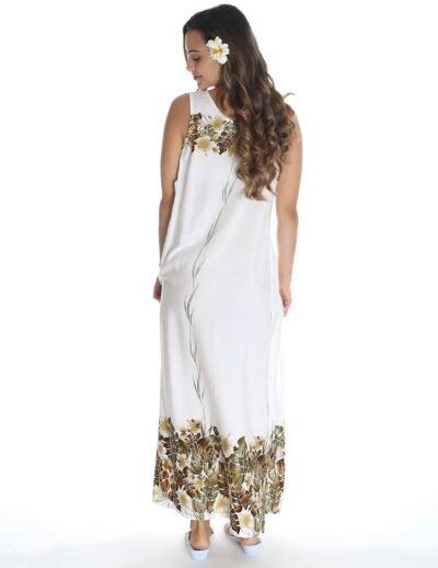 Mahealani Sleeveless Full Length Maxi Dress White