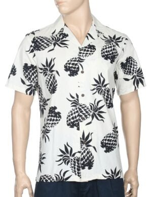 Lanai Cotton Men's Aloha Shirt White