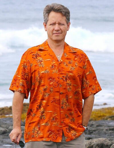 Holo Holo Resort Aloha Shirt Orange