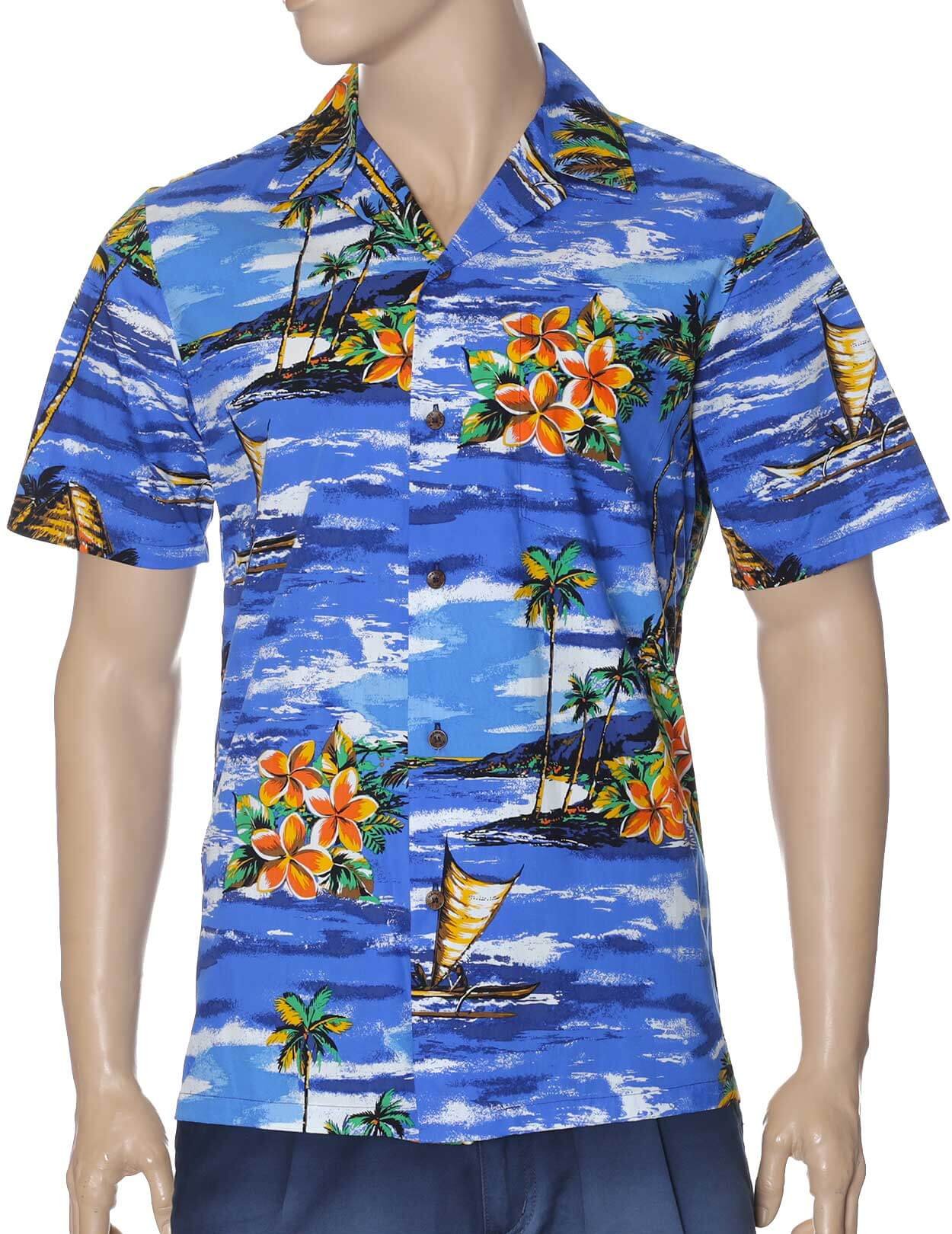 Hokulea Voyage Aloha Shirt Navy
