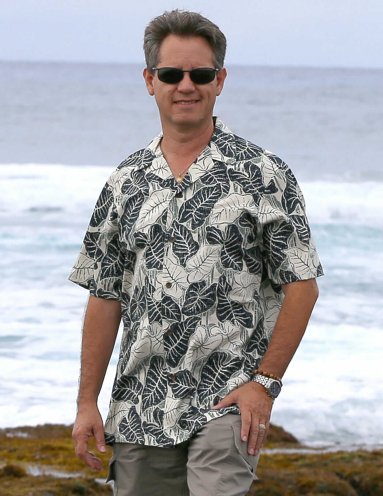 Aloha Taro Leave Hawaiian Shirt Green