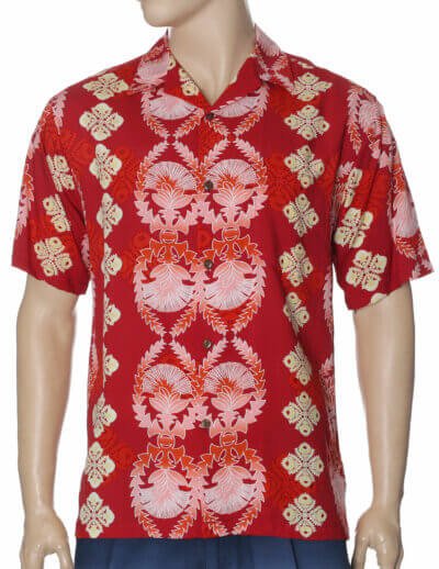 Waikamilo Aloha Resort Men Shirt Red