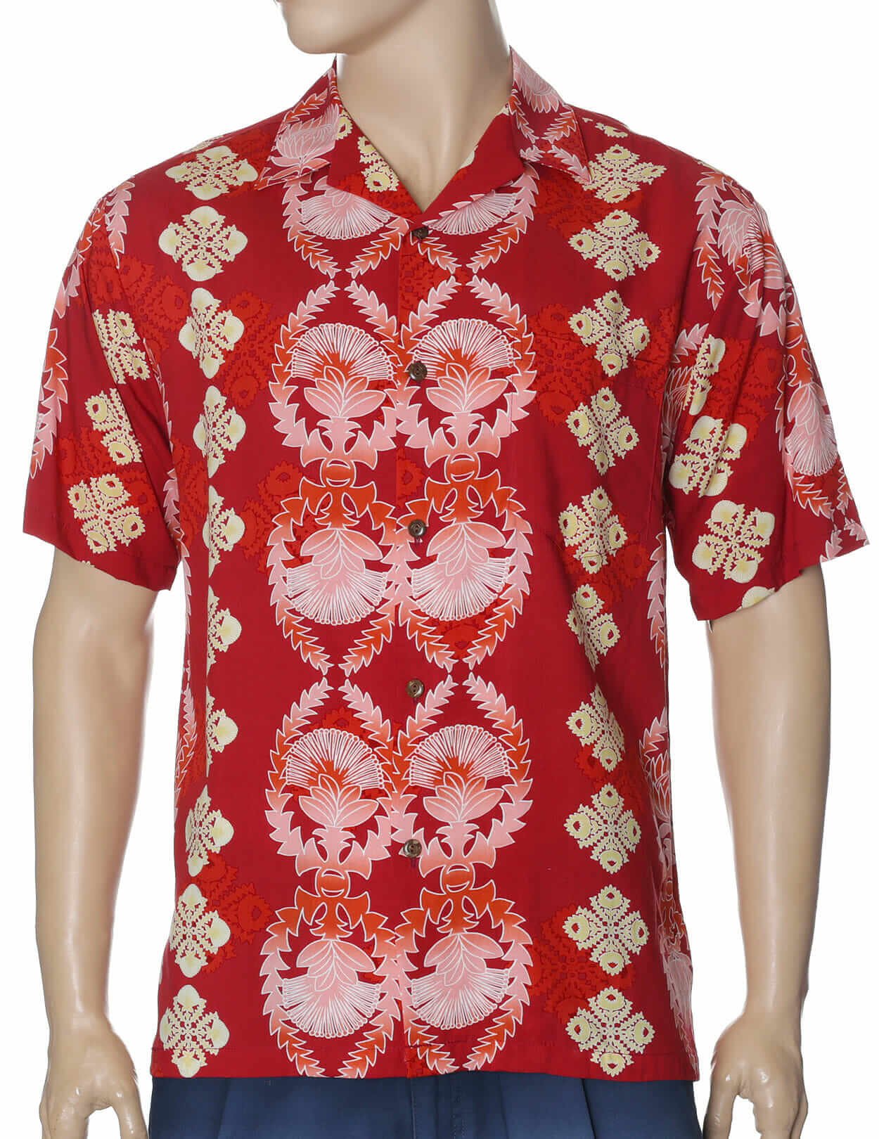 Waikamilo Aloha Resort Men Shirt Red
