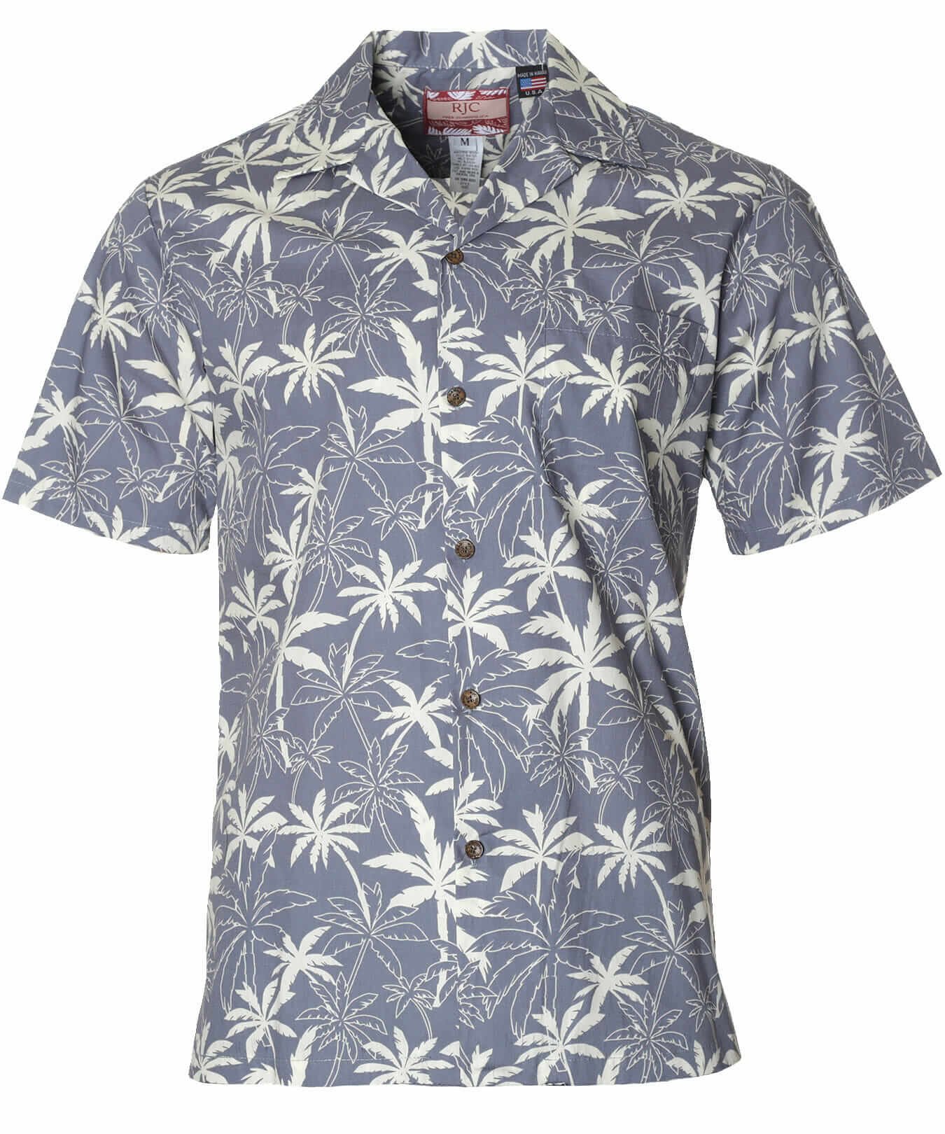 Mapuna Cotton Hawaiian Shirt Silver