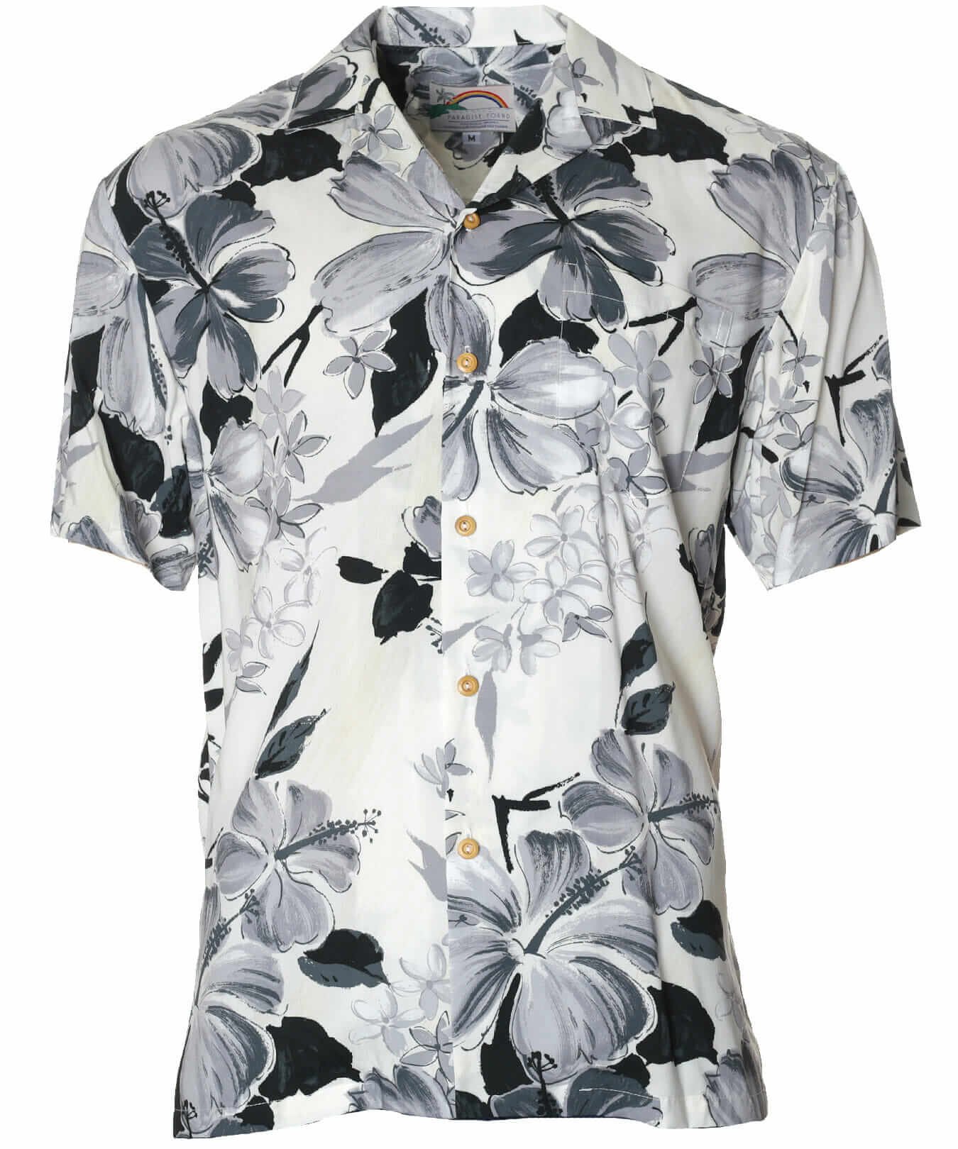 Wailuku Men's Rayon Aloha Shirt Gray