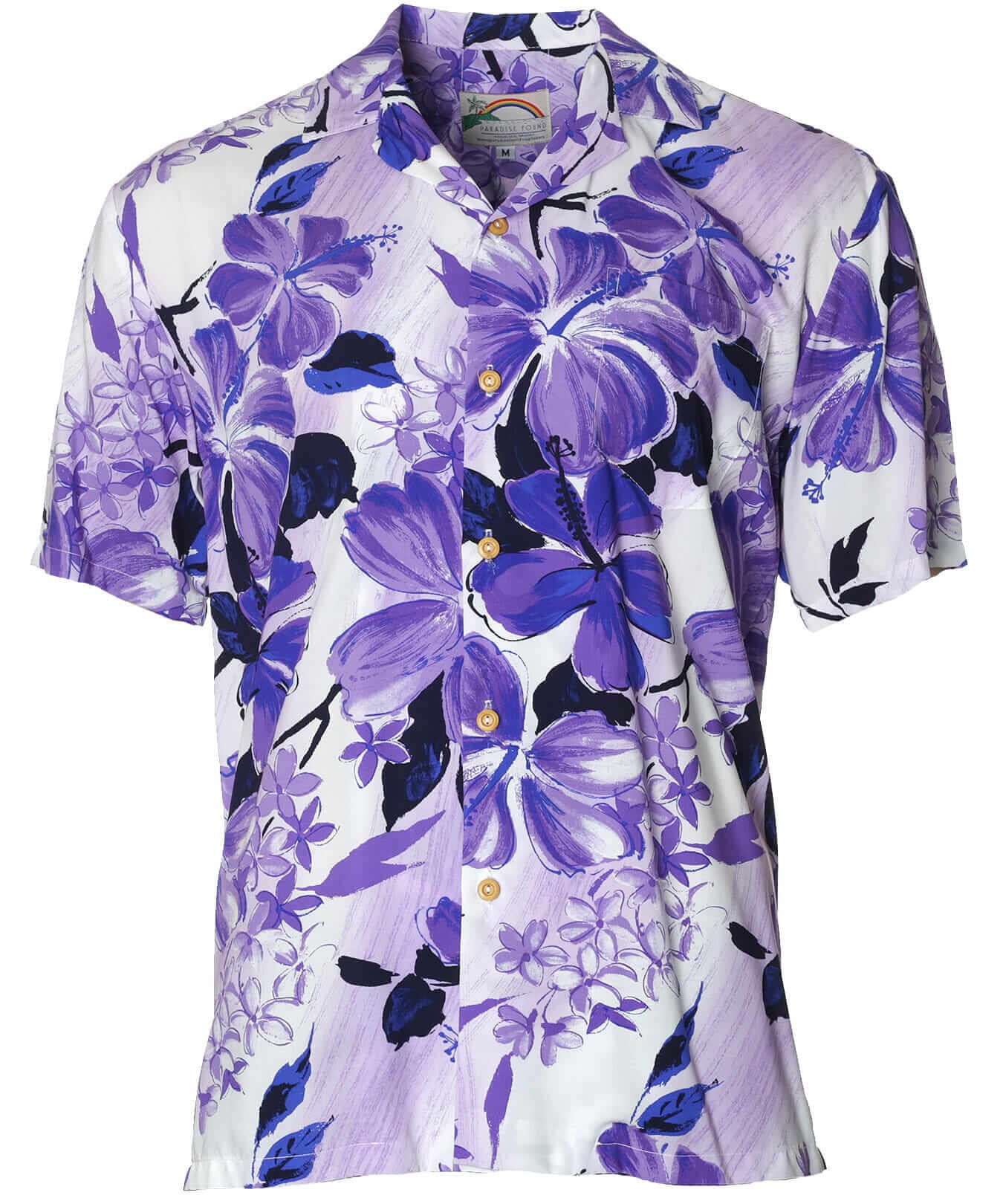 Wailuku Men's Rayon Aloha Shirt Purple