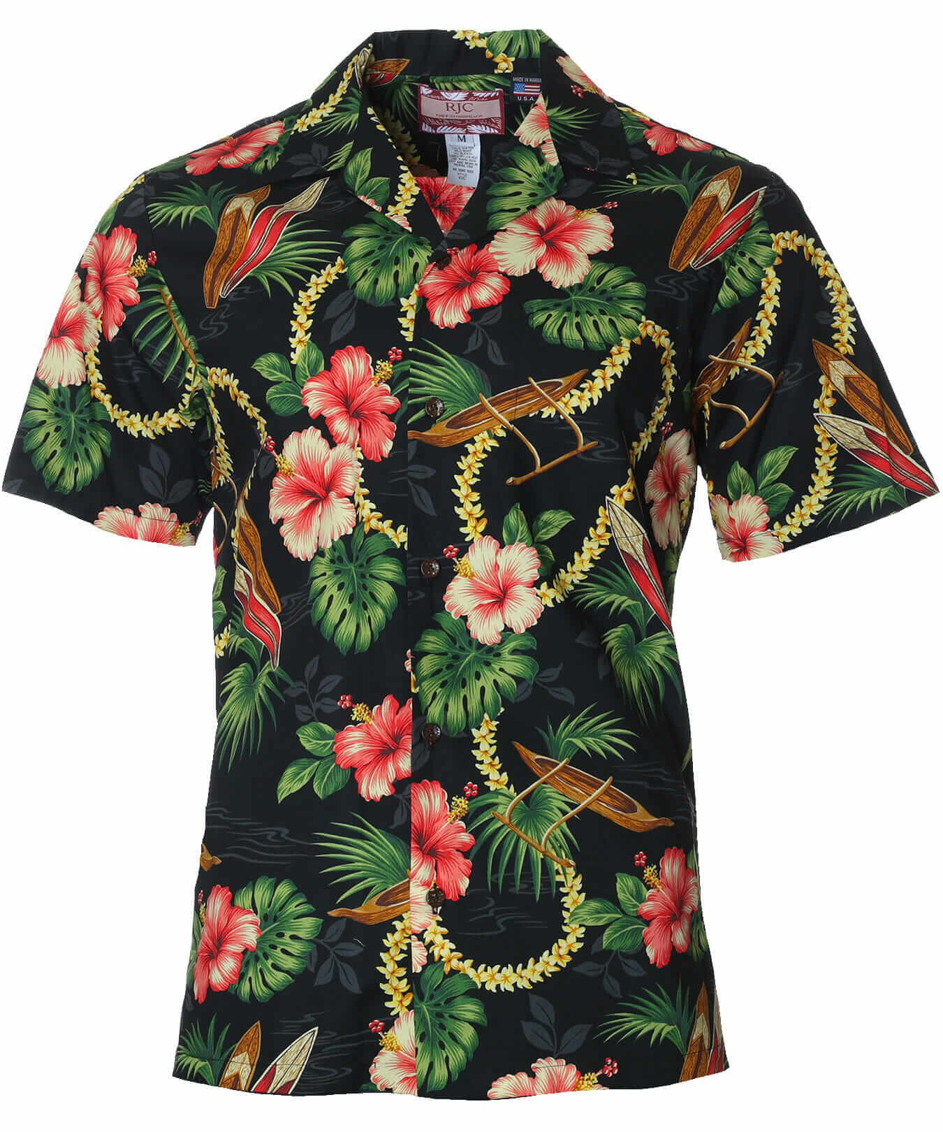 Leis of Hawaii Aloha Shirt Black