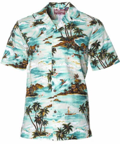Hookipa Cotton Aloha Resort Shirt Sage