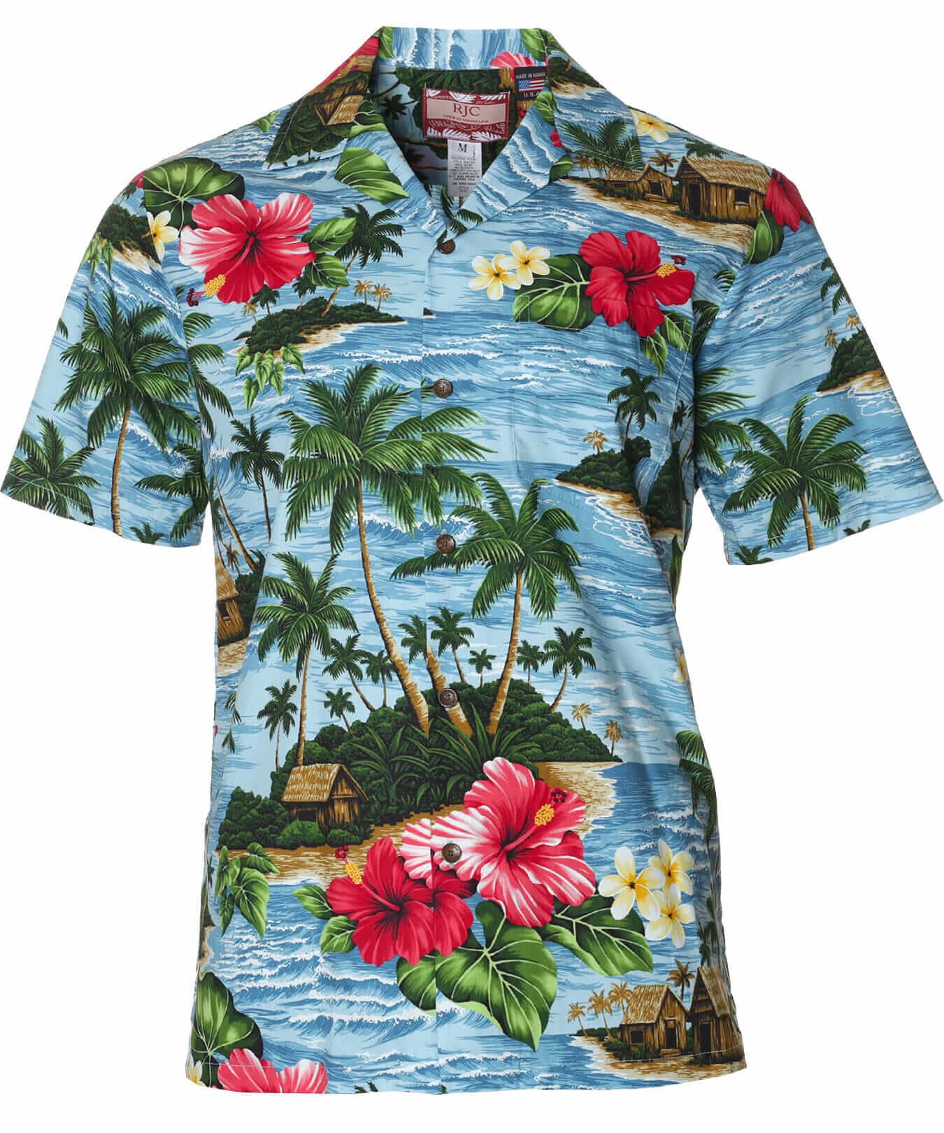 Paradise Found Aloha Shirt Turquoise