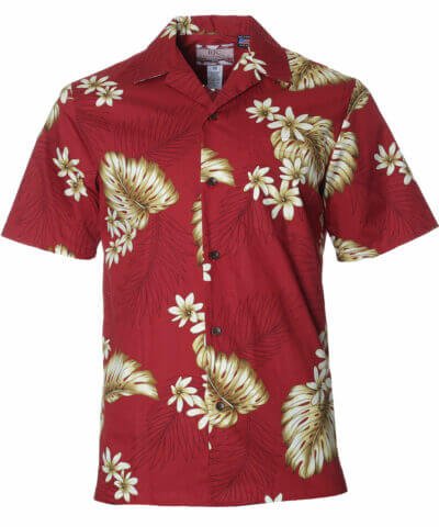 Kuleana Men Aloha Shirt Burgundy