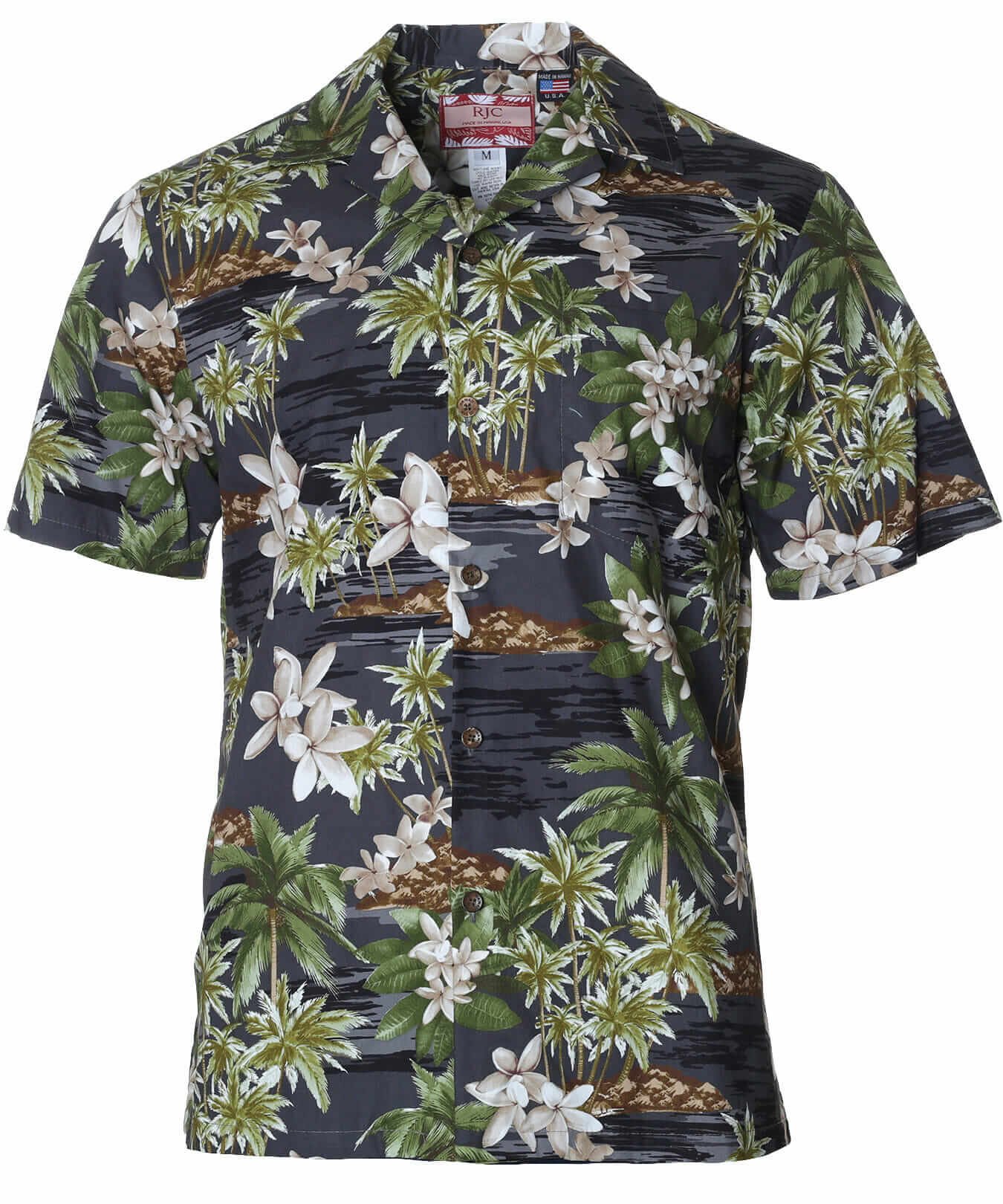Makakilo Men's Aloha Shirt Charcoal