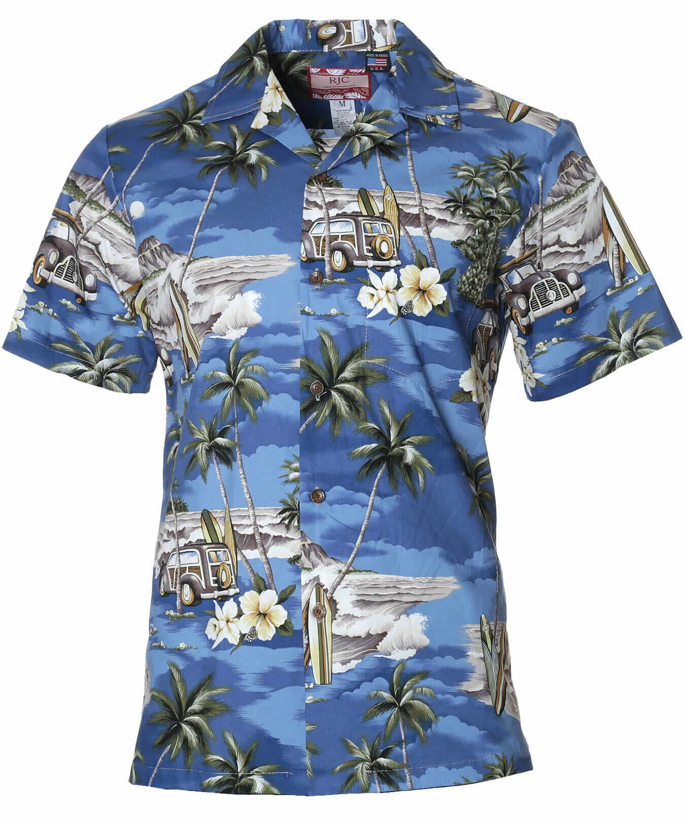Aloha Woody Cotton Shirt Navy