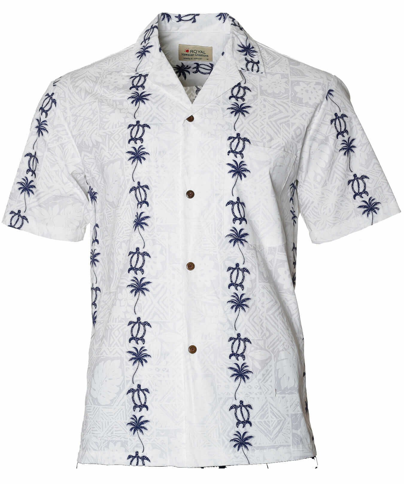 Tapa Cotton Aloha Shirt White