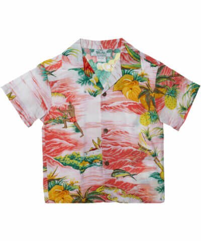 Orchid Boy's Aloha Shirt Coral
