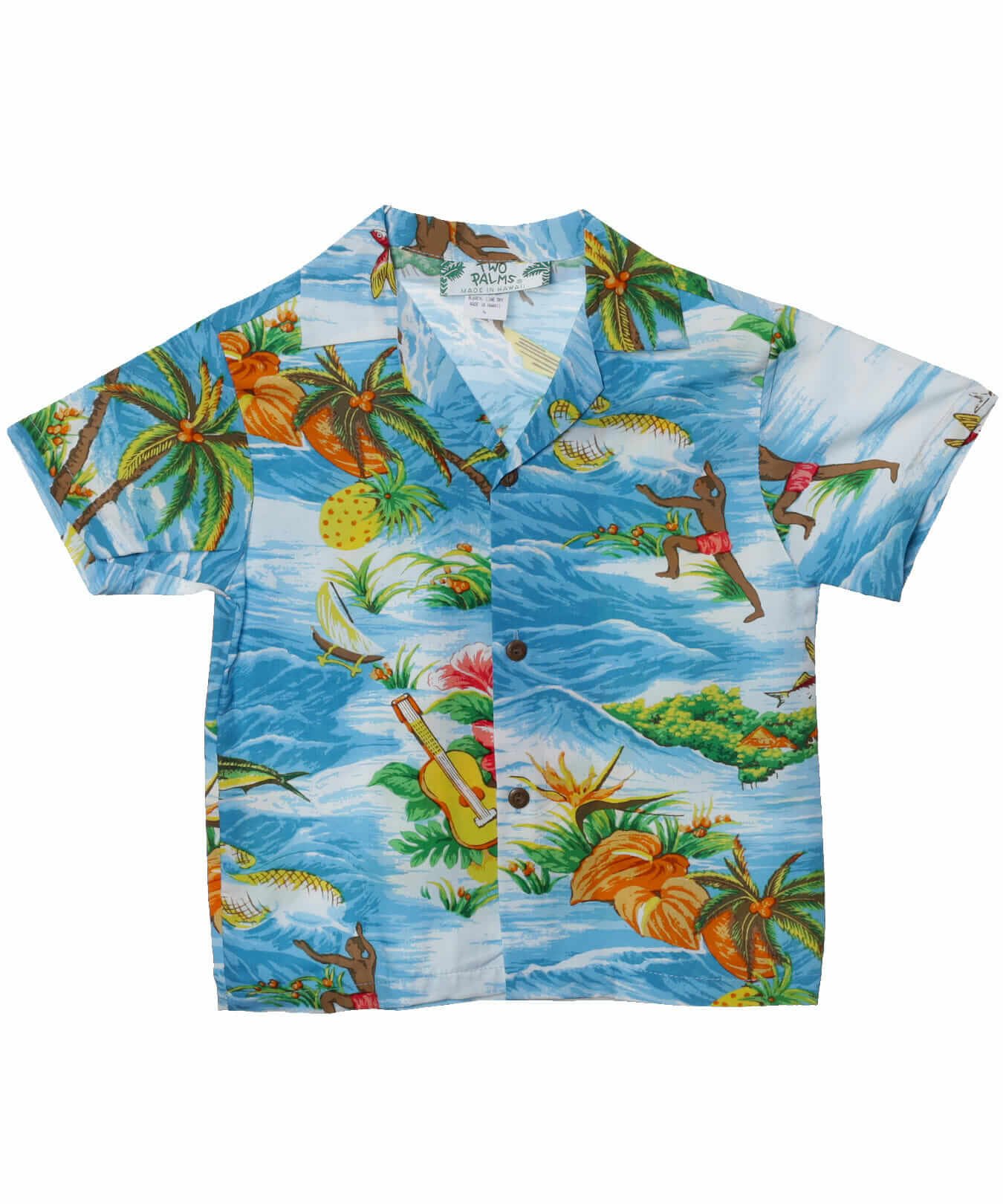 Orchid Boy's Aloha Shirt Light Blue