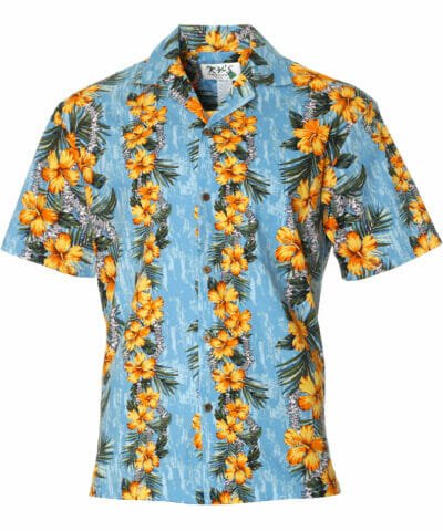 Kailua Cotton Aloha Shirt Sky Blue