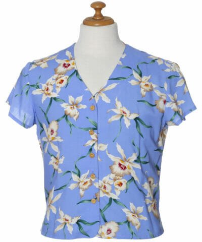 Star Orchid Rayon V-Neck Blouse