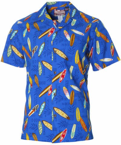 Aloha Surfboard Hawaiian Shirt Blue