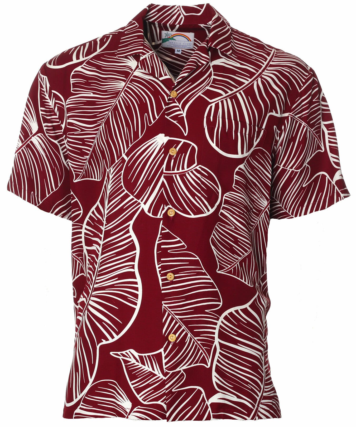 Taro Aloha Resort Shirt Sky Burgundy