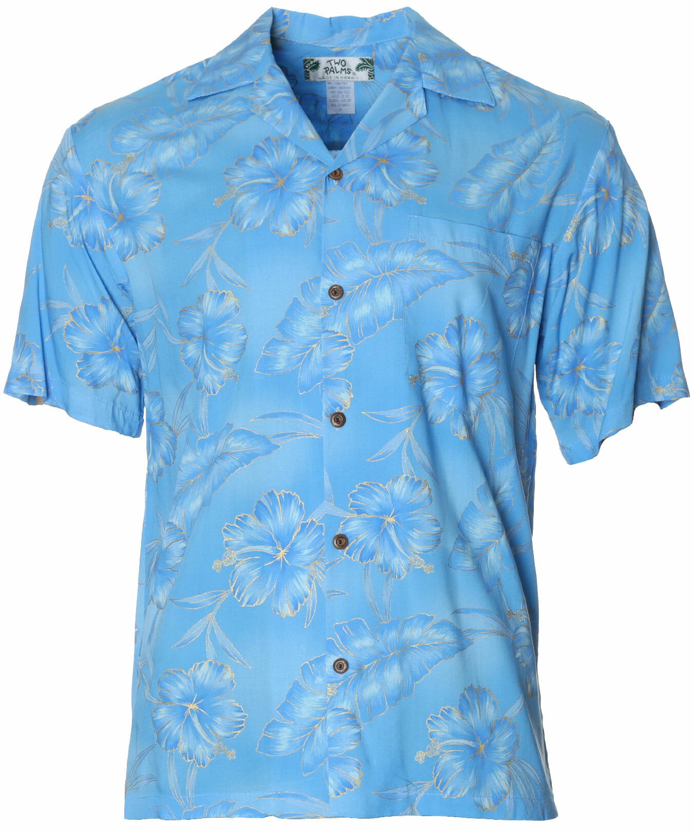 Kapalua Hawaiian Aloha Shirt Light Blue