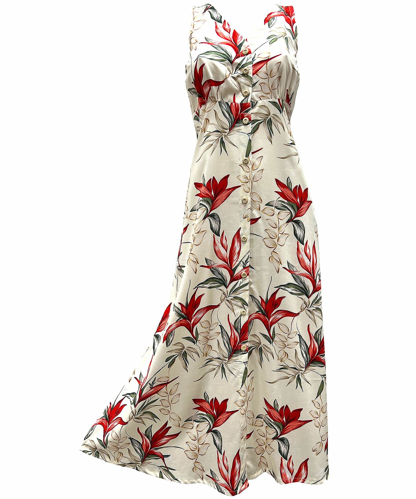 Heliconia Cocktail Long Maxi Dress Cream