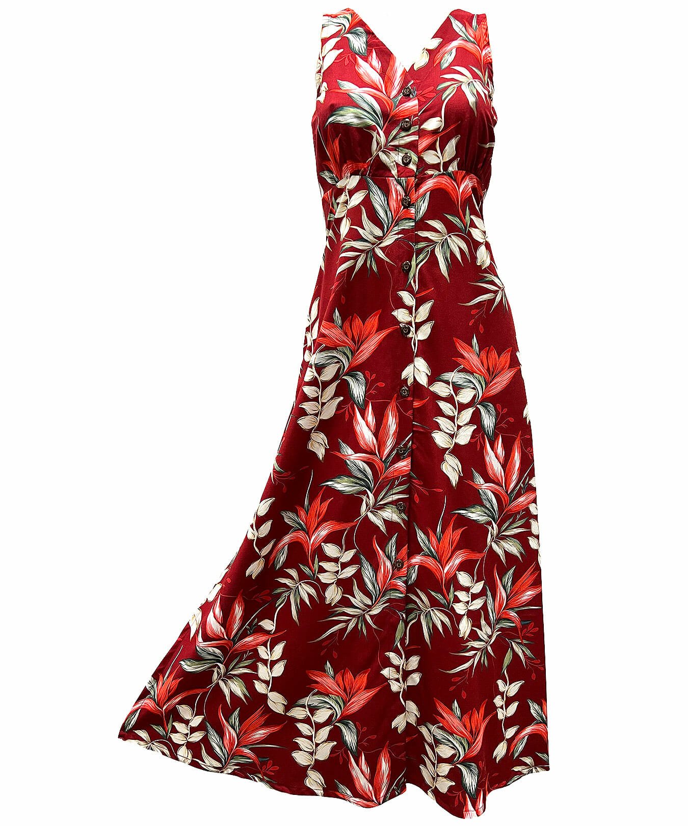 Heliconia Cocktail Long Maxi Dress Red