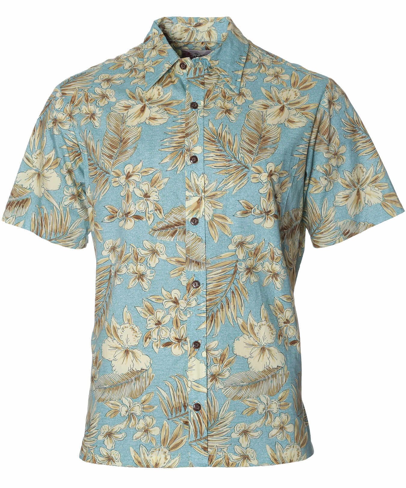Island Vives Men's Aloha Shirt Turquoise