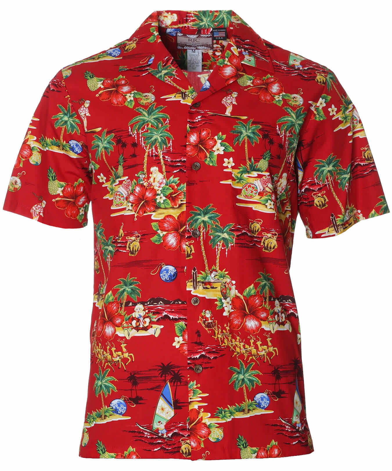 Ho Ho Ho Christmas Hawaiian Shirt Red