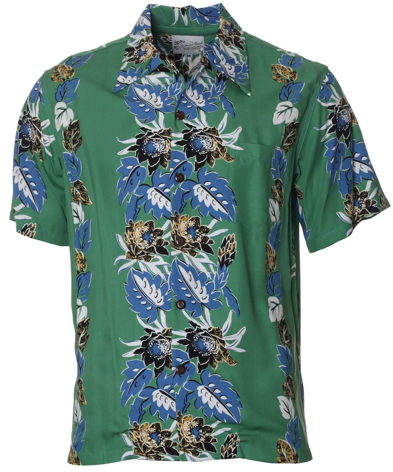 Night-Blooming Retro Rayon Aloha Men's Shirt Night Blooming