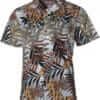 Hauoli Men's Cotton Aloha Shirt Brown
