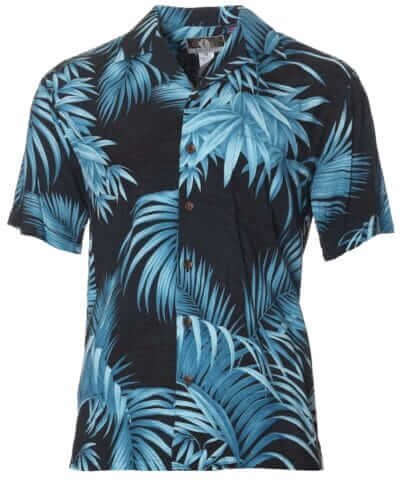 Areca Resort Palms Men's Rayon Shirt Aqua