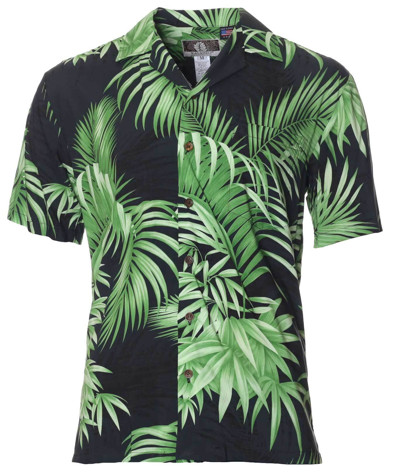 Areca Resort Palms Men's Rayon Shirt Green