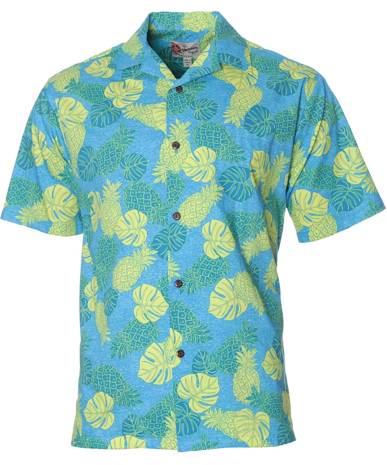 Sweet Pineapples Hawaiian Shirt Turquoise