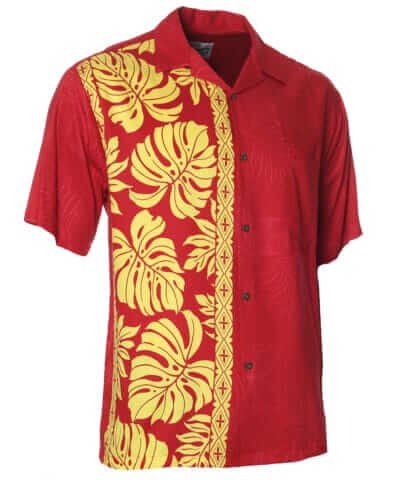 Side Border Prince Kuhio Hawaiian Shirt Red