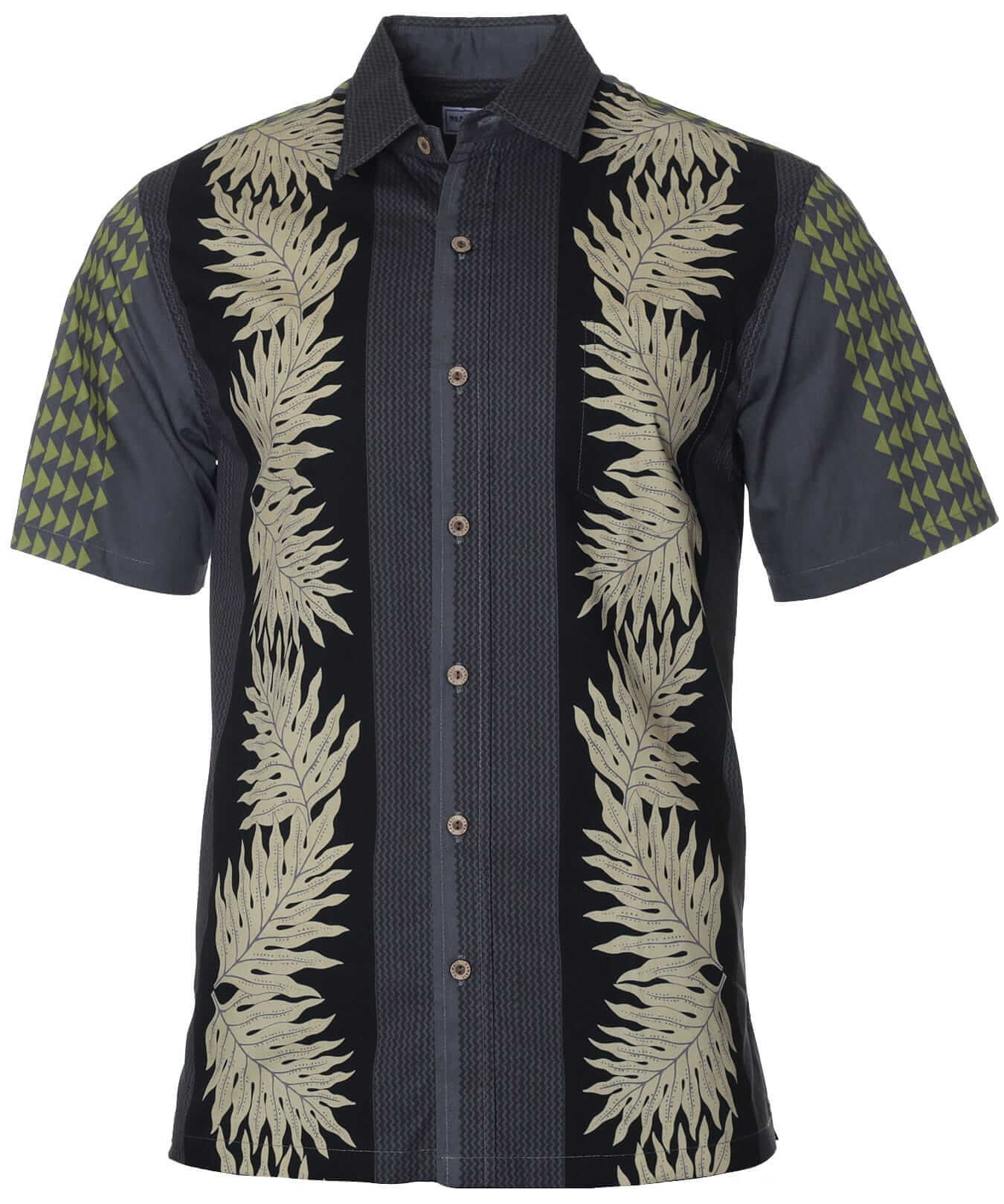 Hilo Cotton Button-Up Prime Aloha Shirt Ash