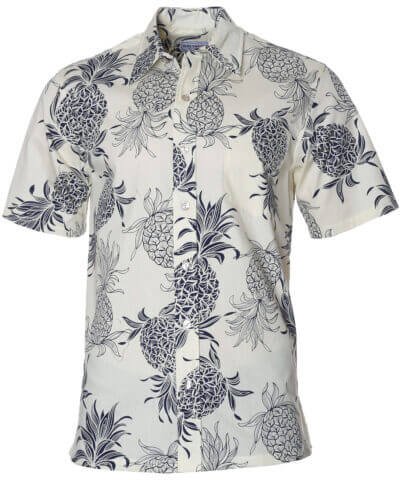 Button-Up Collar Pineapples Dress Aloha Shirt