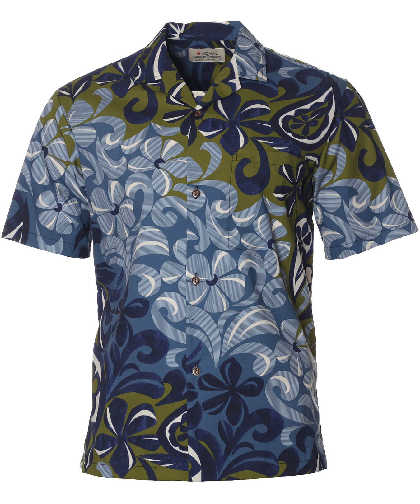 Polemic Cotton Men's Hawaiian Shirt Ocean Blue